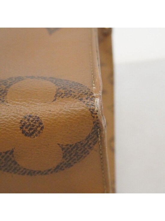 LOUIS VUITTON Onthego GM Reverse Monogram Giant Canvas  Louis Vuitton Tote Monogram Giant Reverse On The Go Brown 2-Way